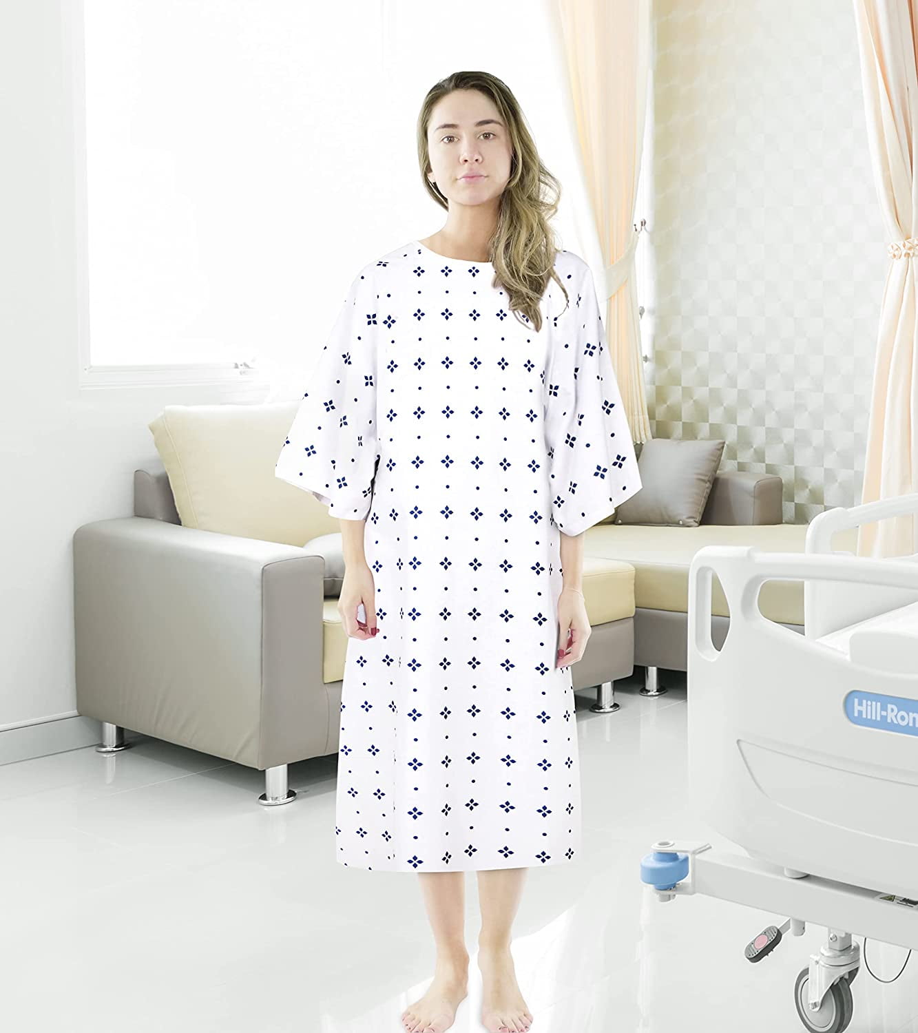 Gownies - Designer Hospital Patient Gown, 100% Cotton, Hospital Stay, Hospital  Gown, Patient Gownies, Nursing Gown - Walmart.com